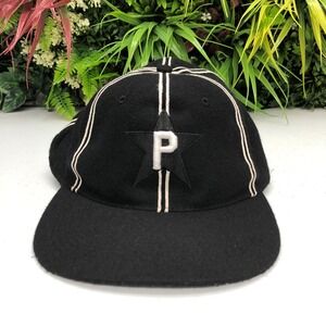 Philadelphia Stars Hat Cap Fitted Mens 6 7/8 Black White Negro League Baseball